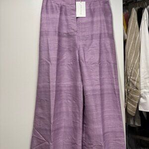 JULIA ARMORY JULIA PANTS Silk Dupioni Lilac Size Medium NEVER WORN
